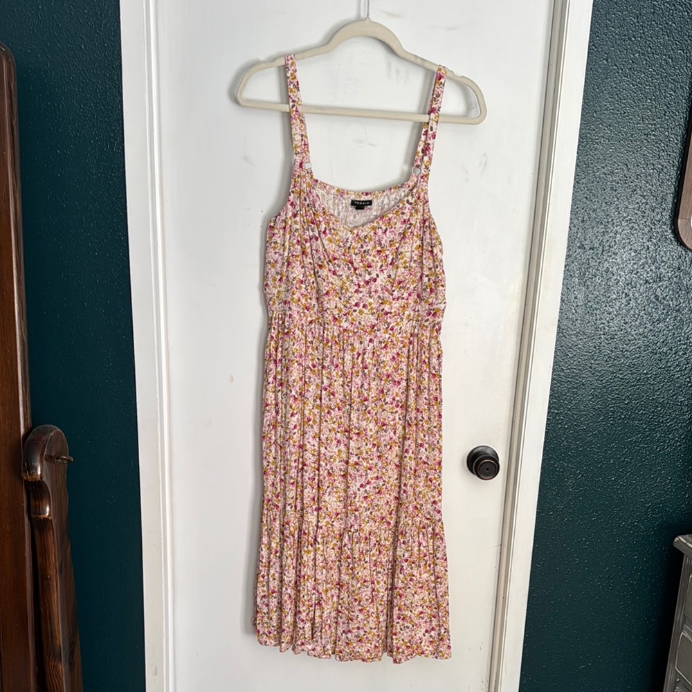 Torrid Floral Pink Midi Dress
